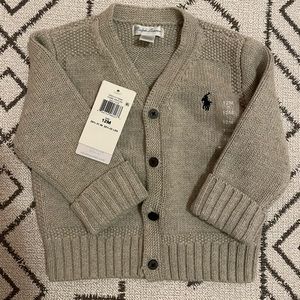 Polo Ralph Lauren 12M Cable Knit Cotton Cardigan